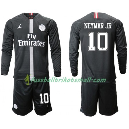 Fußballtrikots Paris Saint-Germain NEYMAR JR 10 Jodan Schwarz Kinder 2018-2019 Langarm Ausweichtrikot kaufen